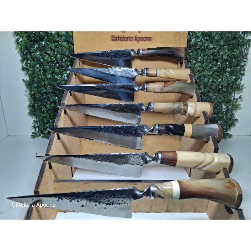 Faca Estilo Tesoura de Tosquia Disco de Arado com Gavião Torcido na forja