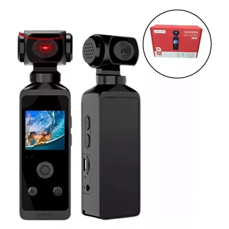 Camera de ação tomate MT-5000 5K UHD preto