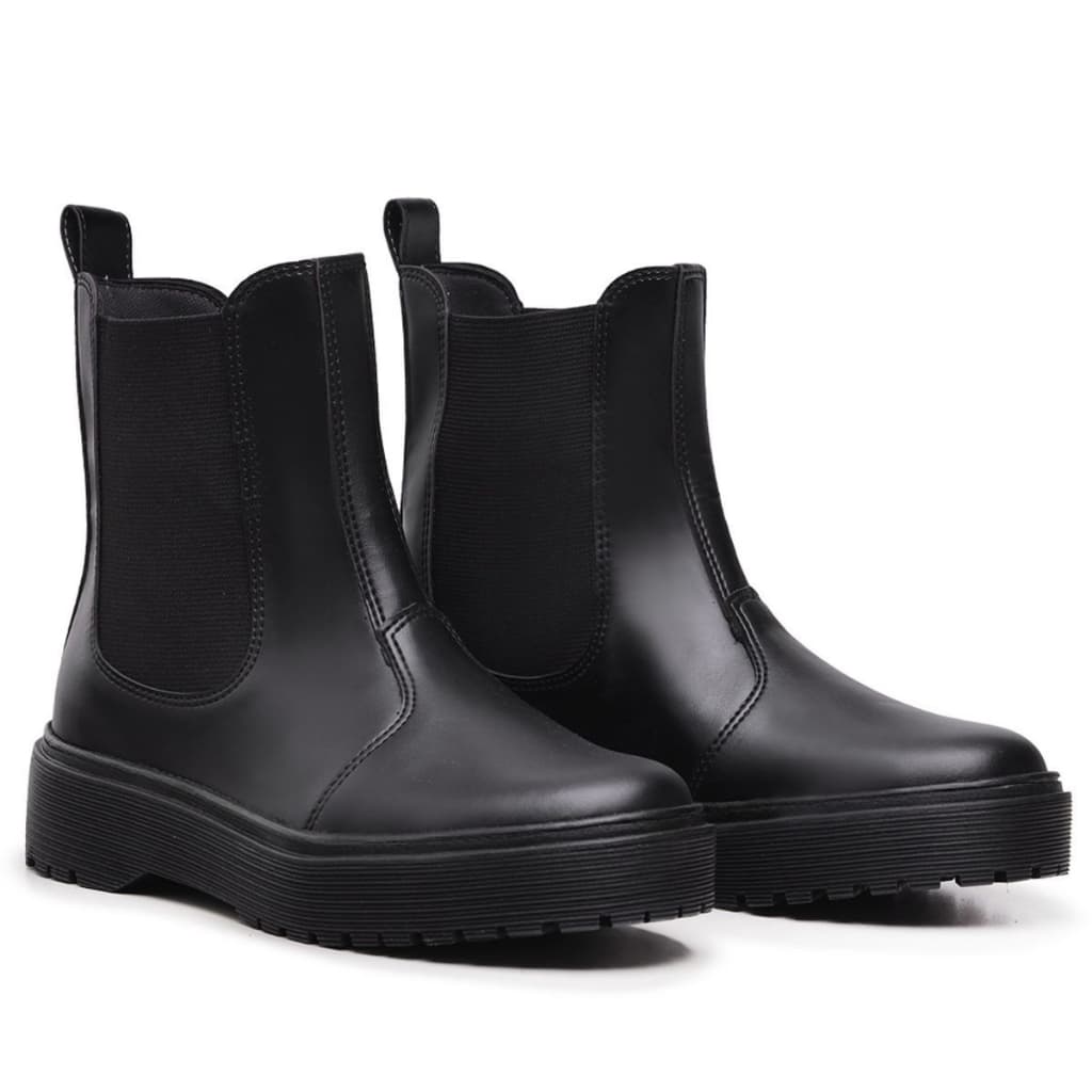 Bota Chelsea Coturno Elástico Feminina Plataforma Tendência Blogueira  Confortável Inverno Ever Way