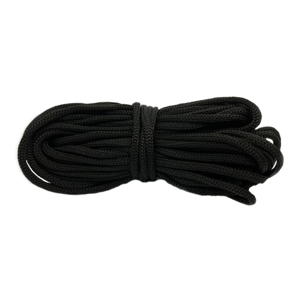 10m Cordão 5/2 Preto Rabo Rato 5mm Saco Mochila Fio Náutico