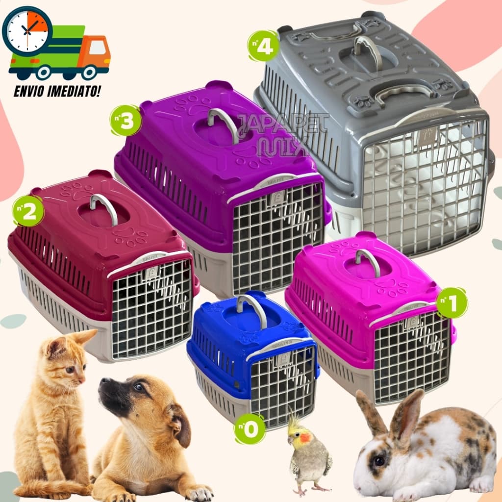 Caixa de Transporte Para Pets Cães e Gatos Filhotes Pequeno Médio e Grandes nº0 até nº04 Promoção