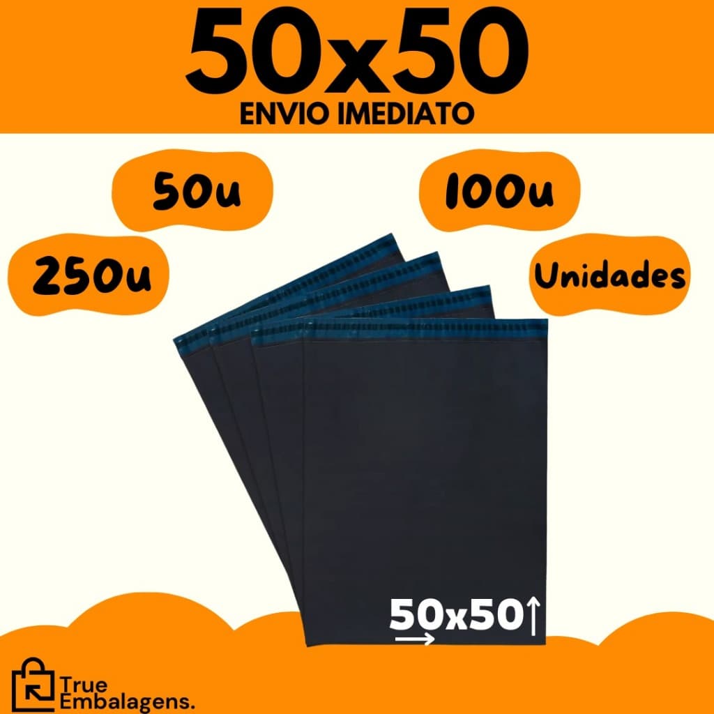 Envelope 50x50 Segurança Embalagem De Envio Correios 50, 100 e 250 unidades