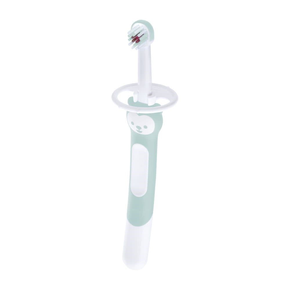 Escova de Dente Infantil MAM Training Brush - 5+ meses - para não engasgar bebê