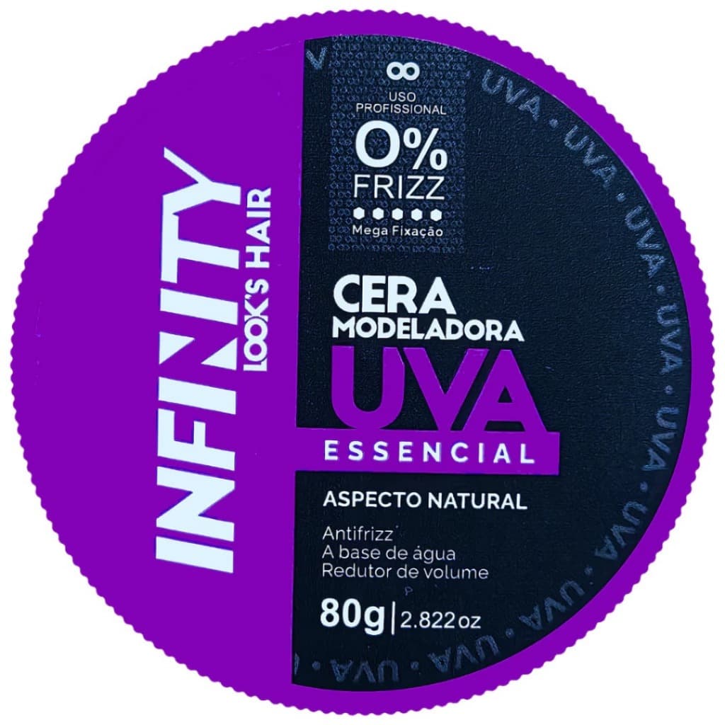 Cera modeladora Uva essencial 80g Infinity Alta Fixação Anti Frizz  Para Cabelo  Envio Imediato