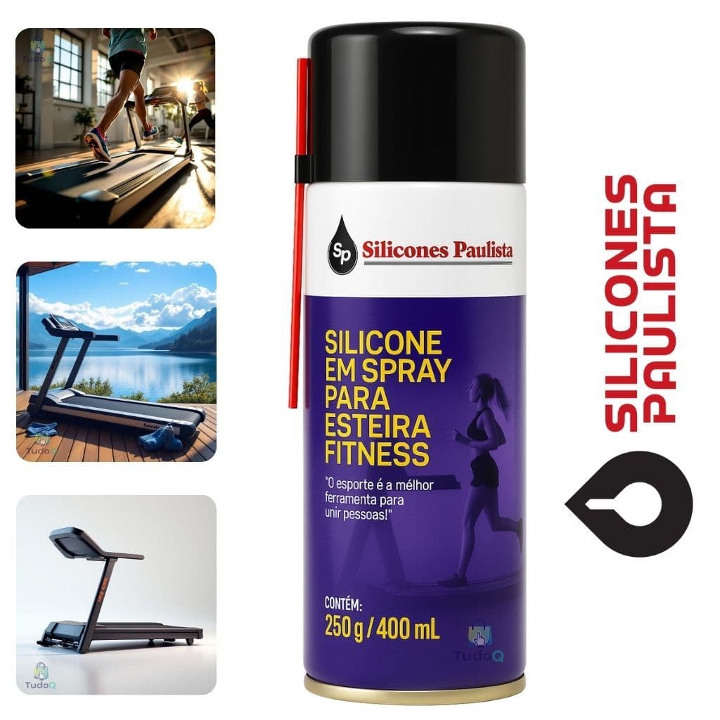 Silicone Spray Lubrificante Para Esteira Ergométrica Academia 400 ml