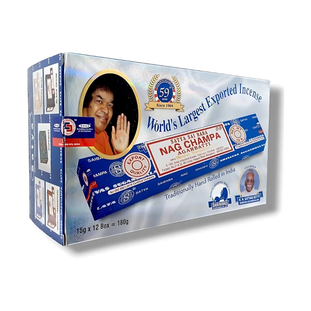 Incenso Massala Satya Nag Champa - 12 Caixas Com 15 Gr