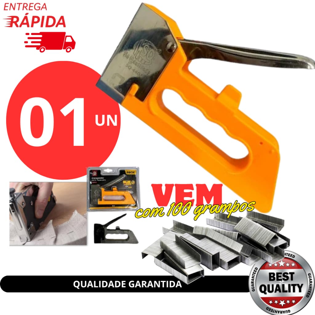 Grampeador Tapeceiro Profissional 4--8mm Alta Pressão Profissional Manual