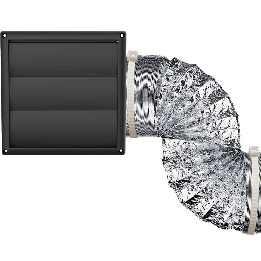 Kit Exaustão Saída de Ar Para Coifa  Exaustor Depurador 150mm 15cm Com Grade Veneziana em ABS