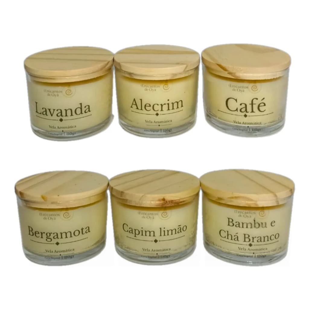 Velas aromáticas perfumada artesanal decorativa 7 fragrâncias 110g essencia premium