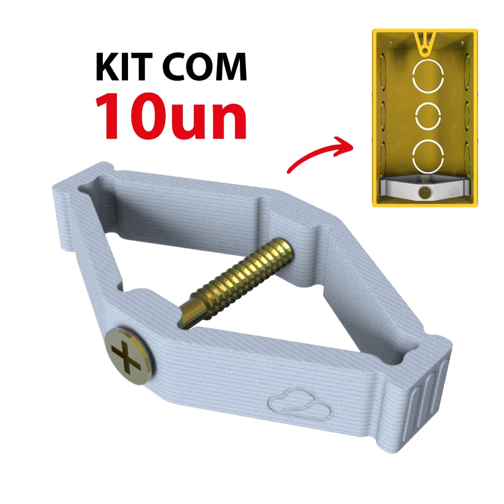 Kit Reparo Salva Abas Tomadas Caixinha Luz 4x2 Expansível Compacto