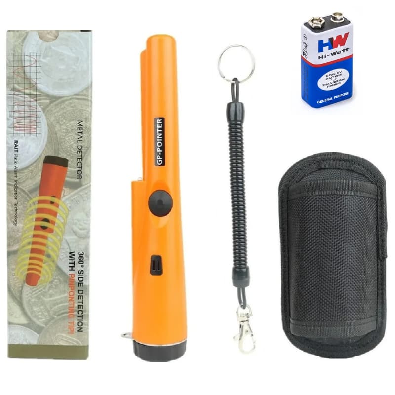 Detector De Metais Pinpointer Ouro Prata Cobre Com Cor Laranja Original - Acompanha Bateria
