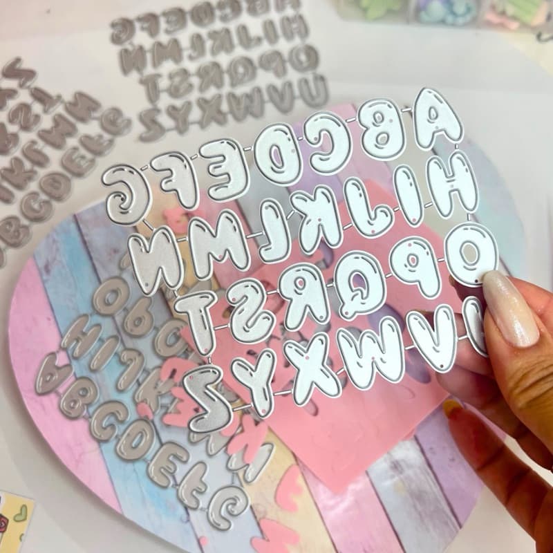 Faquinha de corte e relevo Alfabeto redondo| matriz de metal