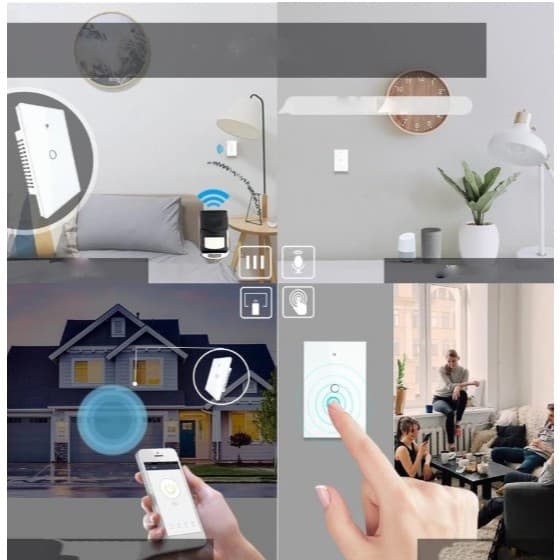 Interruptor Inteligente Wi-fi 1Botões, compativel com Alexa, Google Home - Fácil instalação