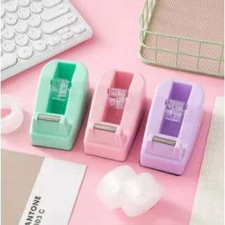 Kit Suporte Fita Adesiva + 2 Fita Durex Adesiva Pequena De Mesa