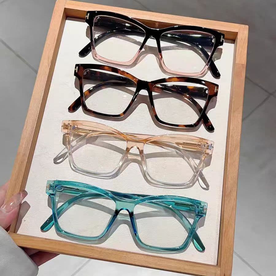 Óculos portáteis e elegantes, design de resina ultrafino e leve