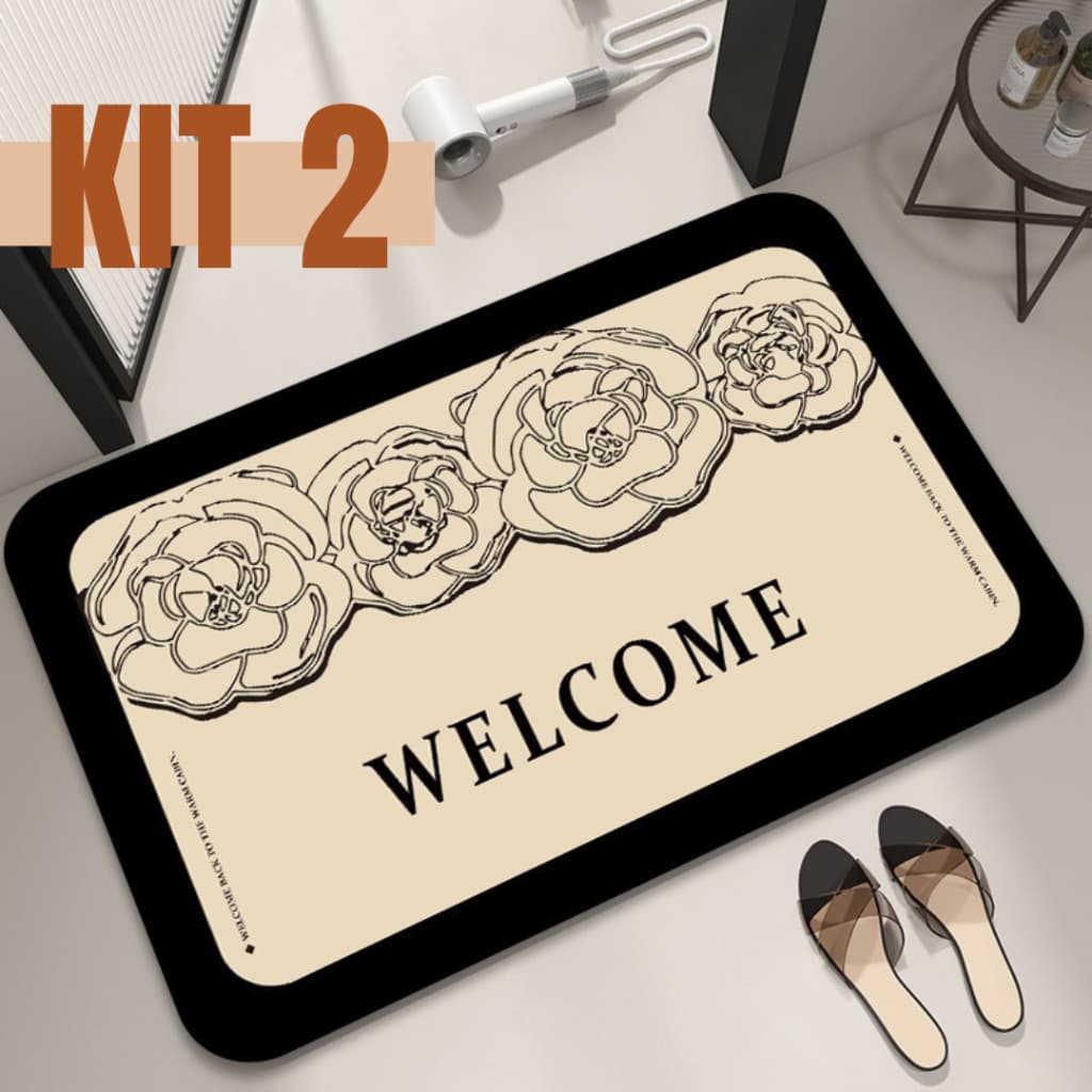 Tapete Mágico de alta Absorção Secagem Rapida Antiderrapante Sala Quarto Banheiro