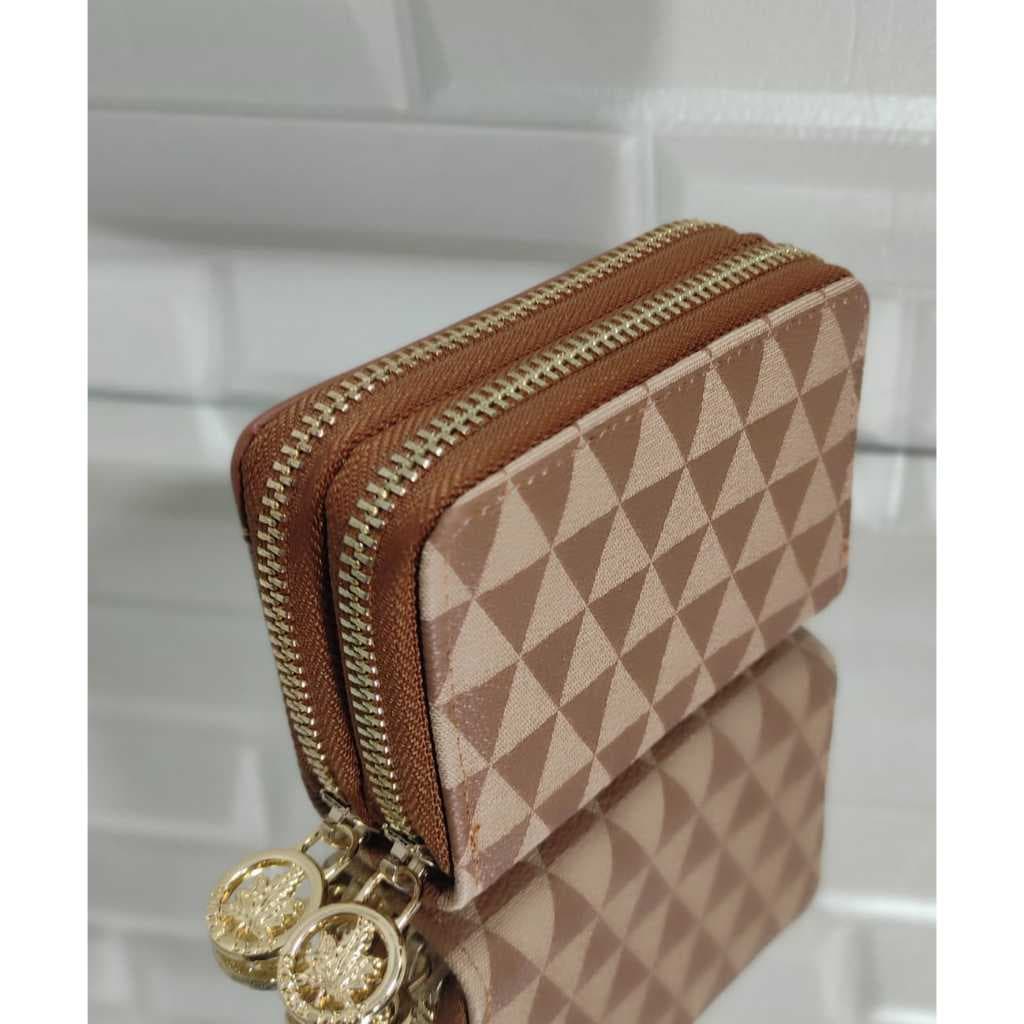 mini carteira feminina porta cartão, geométrico