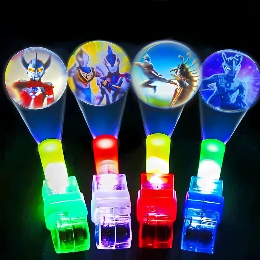 Lanterna de Dedo Luz Colorida Infantil Desenho Para Crianças Meninos Lâmpada De Projeção Vários