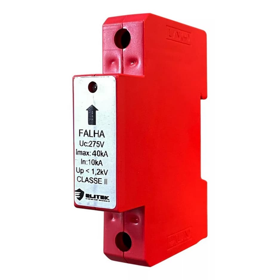 Dps Protetor De Surto Anti Raio 20kA ou 40kA Unipolar 275v Elitek