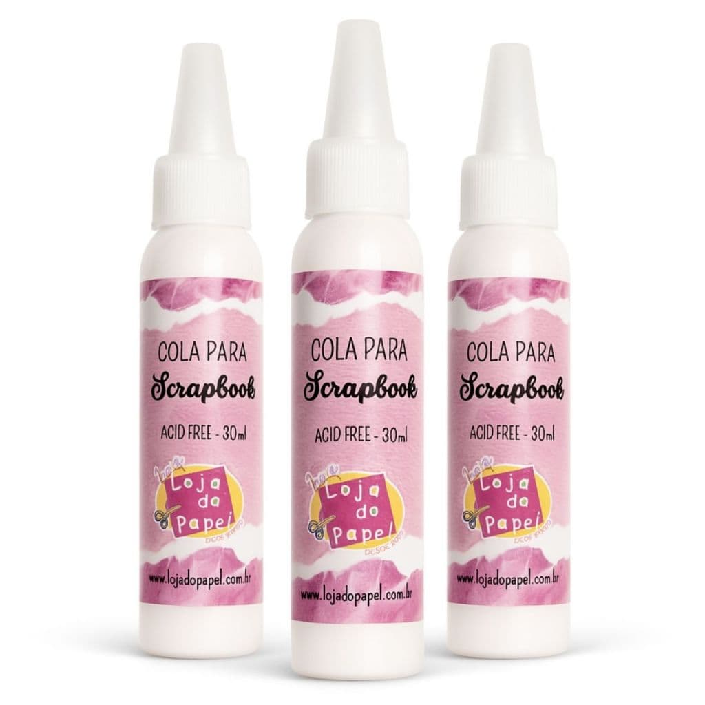 Kit 3 Cola Para Scrapbook Loja do Papel 30ml