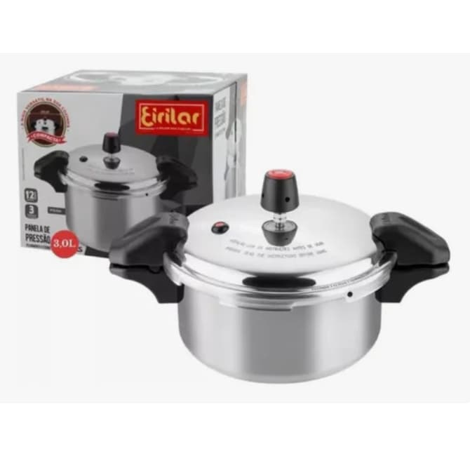 Panela de Pressão 3,0 litros Alça Fechamento Externo Polida Eirilar