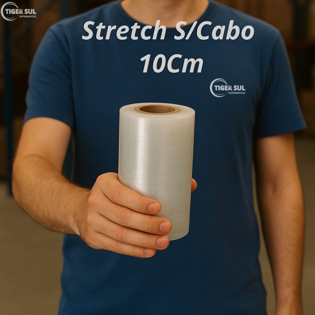 Kit 40 Rolos Filme Stretch 10cm | Super Econômico, Alta Fixação e Proteção Profissional