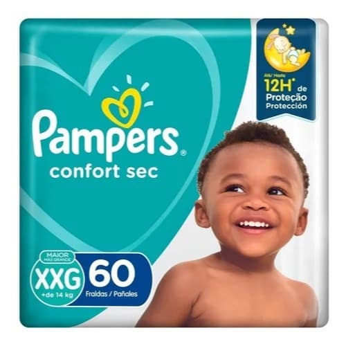 FRALDA CONFORT SEC XXG PAMPERS 60UN