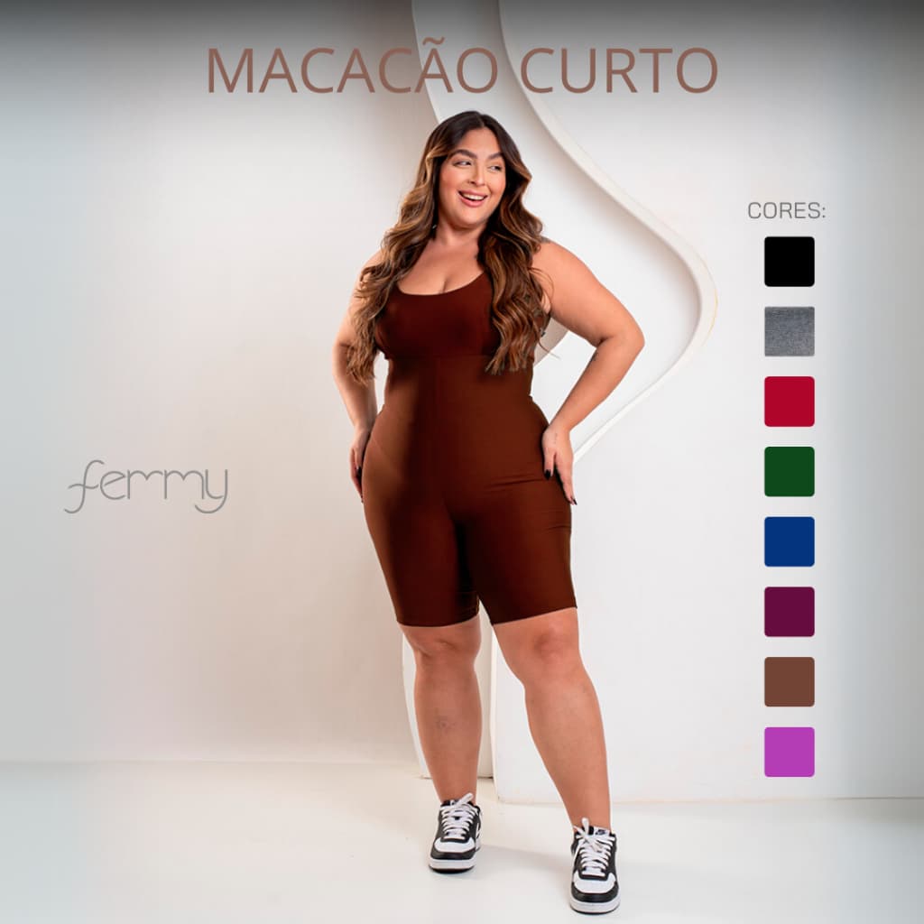 PLUS SIZE Macaquinho Macacão Fitness Zero Transparência Academia Treino EXCELENTE QUALIDADE (COM BOJO REMOVIVEL)