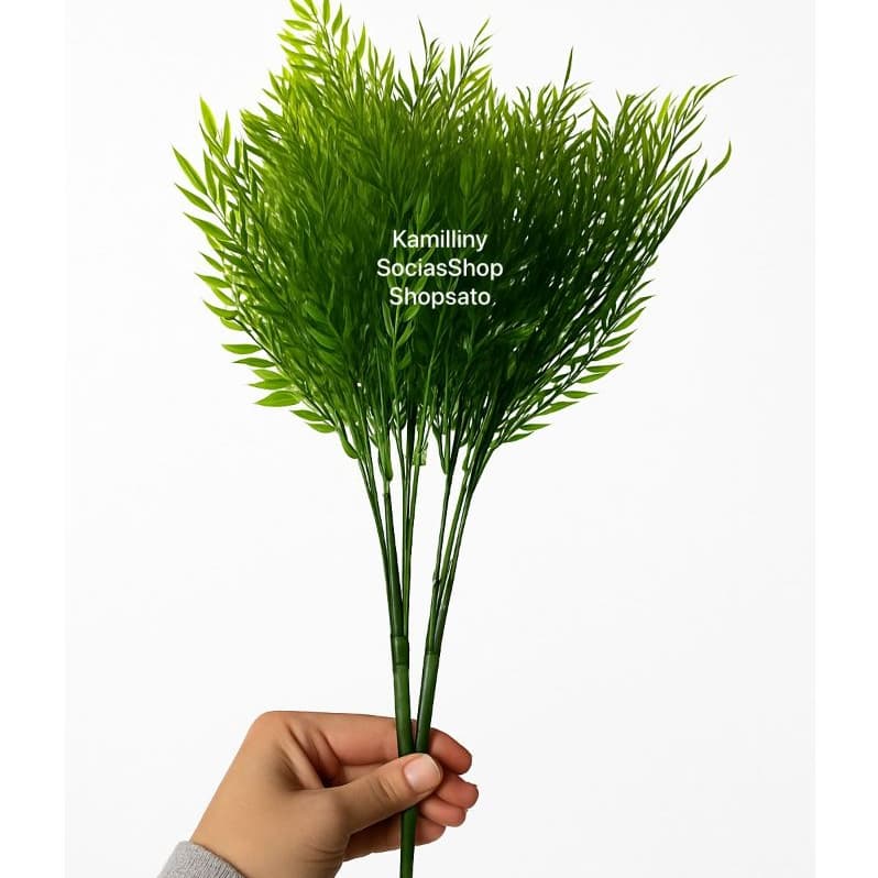 Buque Bambu Premium 2025 35cm Folhagem Artificial Para Decoração