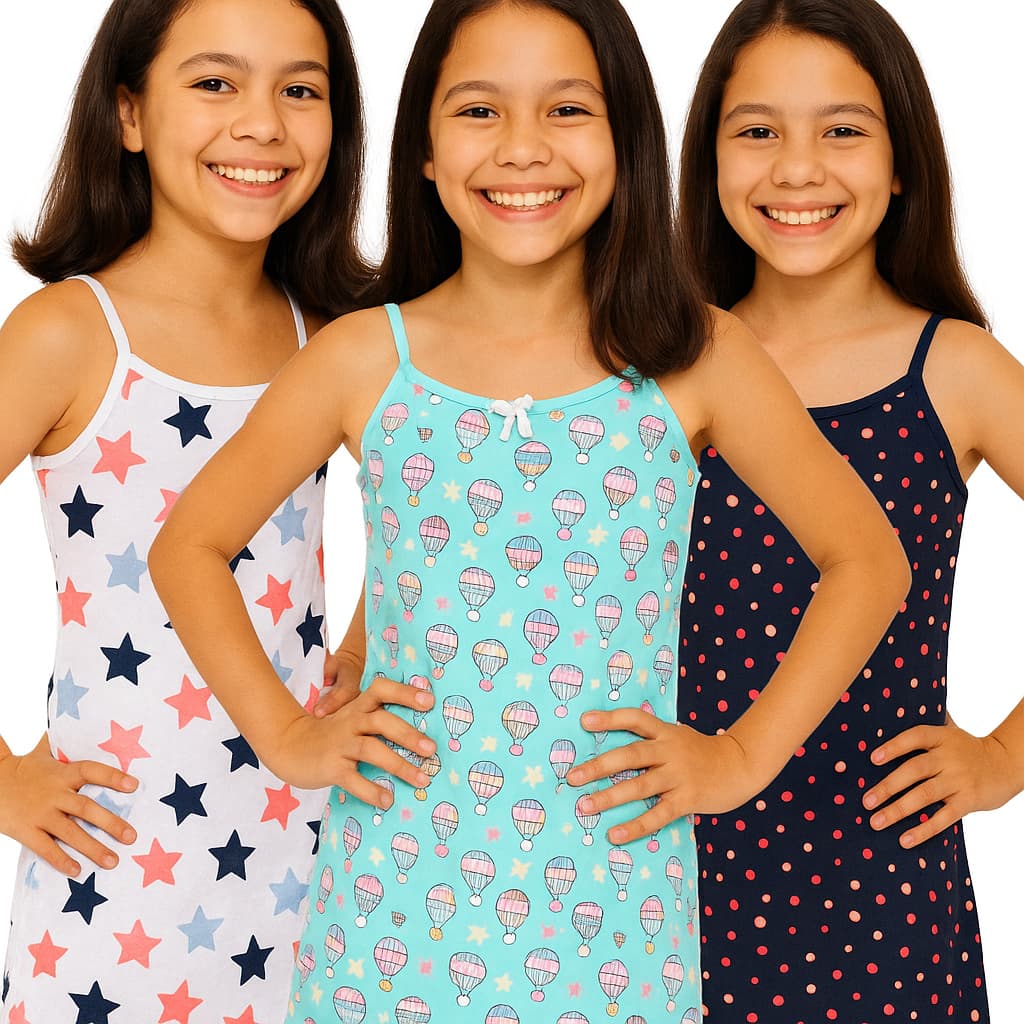 Kit 3 Camisolas INFANTIL JUVENIL Estampas Fofas Sortidas