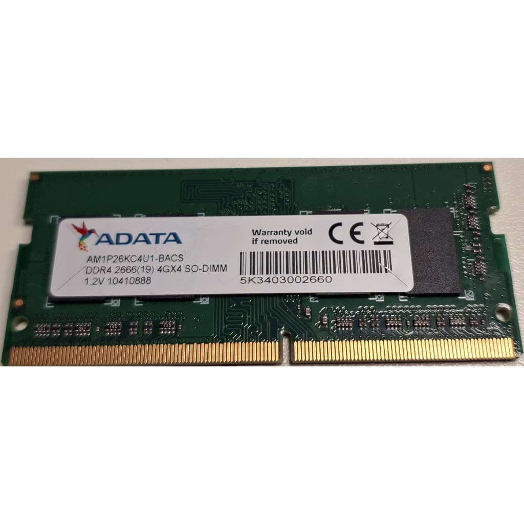 Memória ADATA 4Gb PC4 2666MHz para notebooks
