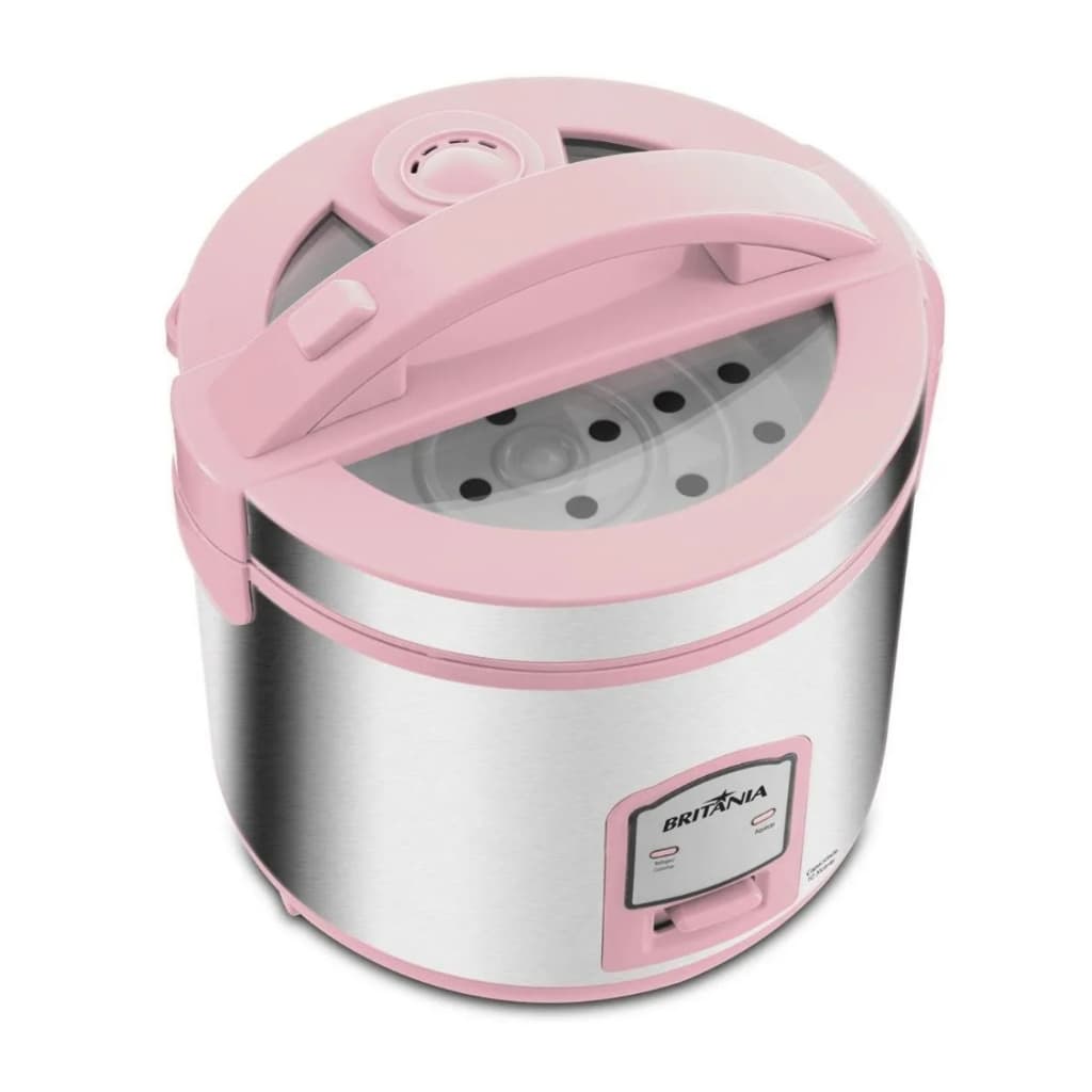 Panela De Arroz Elétrica Rosa Britânia 10 Xíc. Bpae10c 220v