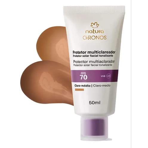 “Protetor Solar Clareador Natura Chronos  FPS 70 - 50ml Produto novo e original