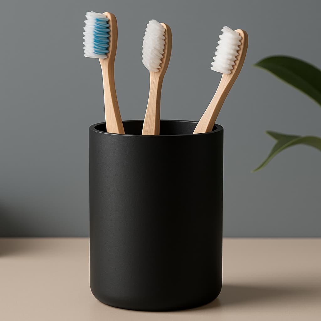 Porta Escova de Dentes Moderno e Minimalista Liso| Banheiro Organizado com Estilo