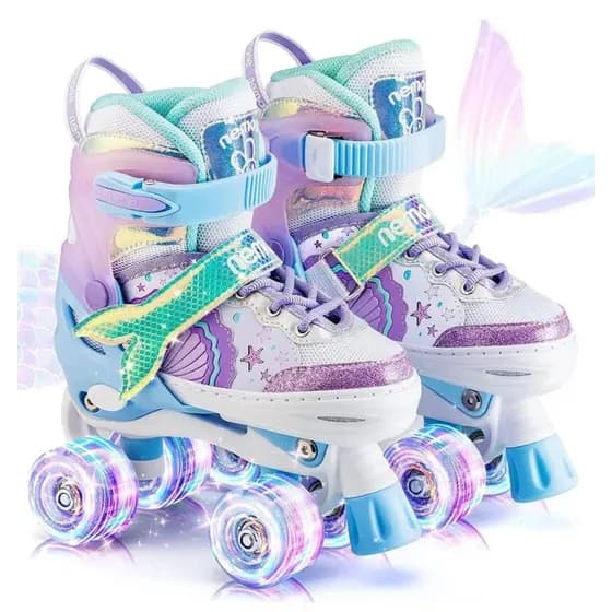 Patins 4 Rodas Com Led Patins Infantil Menina Linda