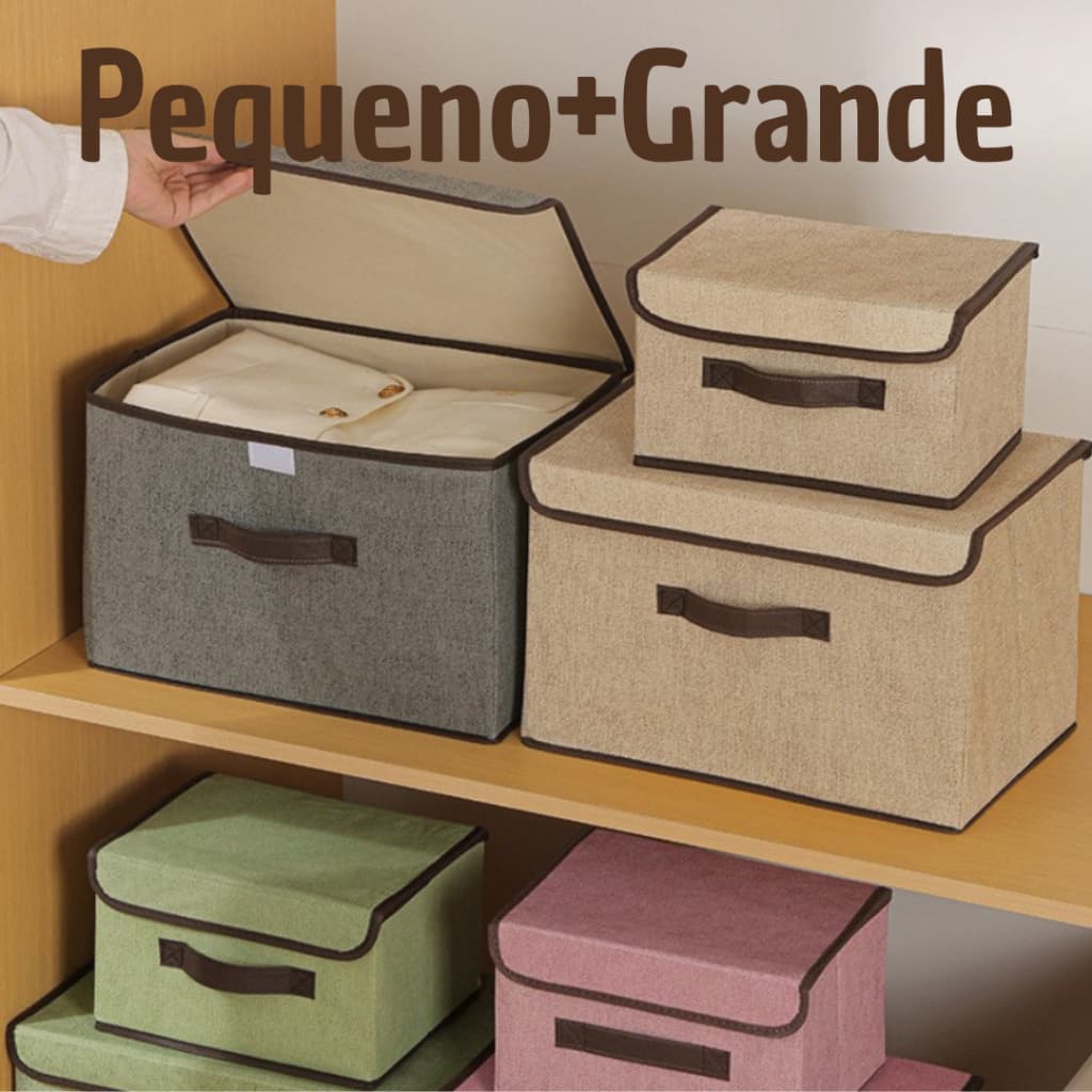 KIT 1/2 Caixas Mutiuso Organizadora Colors Dobravel TNT para armarios, guarda roupas