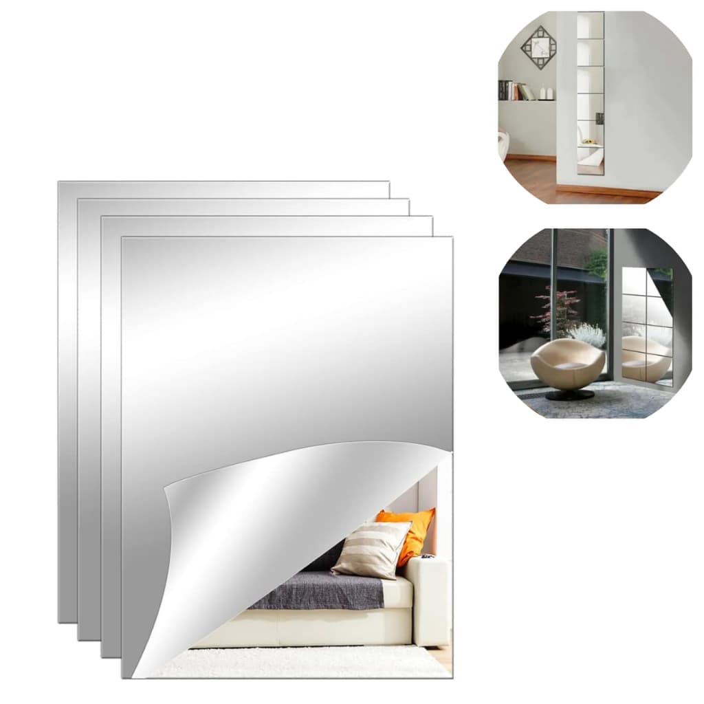 Espelho Decorativo Adesivo Acrílico Flexível 20x30cm Sala AUTOCOLANTE G