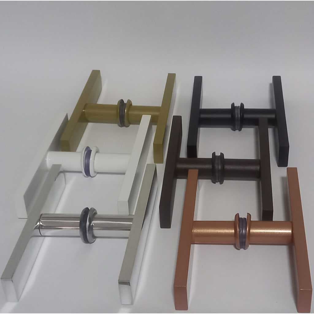 Puxador 1 Furo 15cm  Barra Chata Para Porta de Vidro ou Box de Banheiro