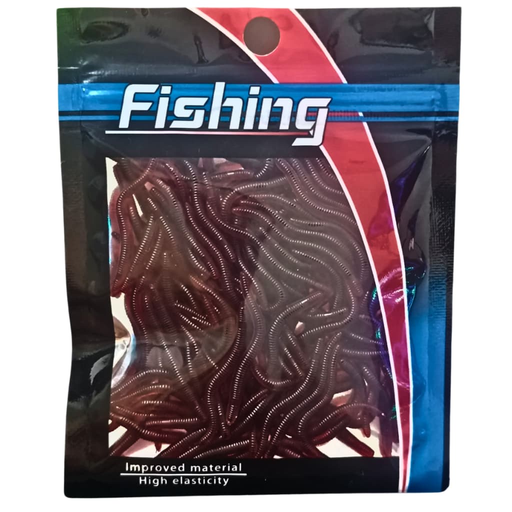 100/200 Minhoca Artificial Para Pesca Realista Aromatizada, Minhoca Silicone Macio