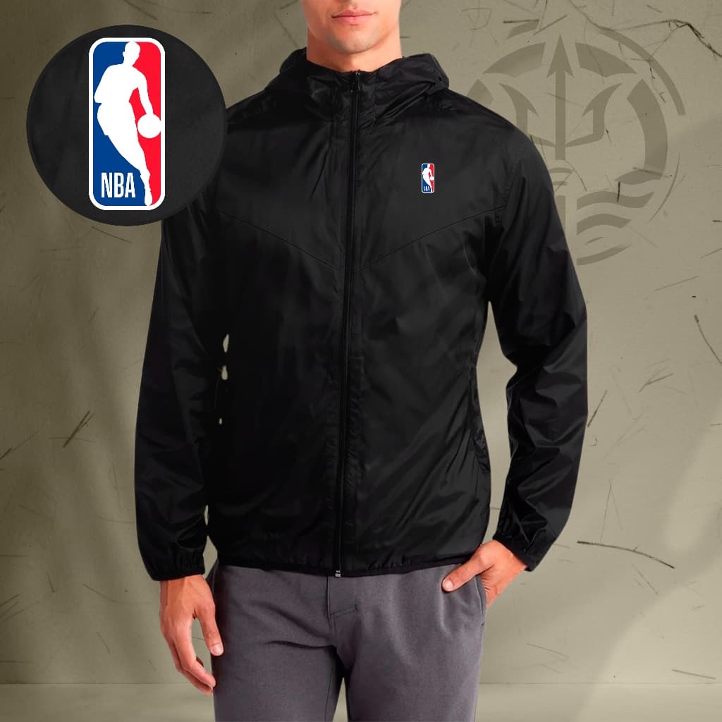 Jaqueta Corta Vento Masculina - NB01 - Com Capuz, Bolso e Zíper - Academia Corrida Esportes