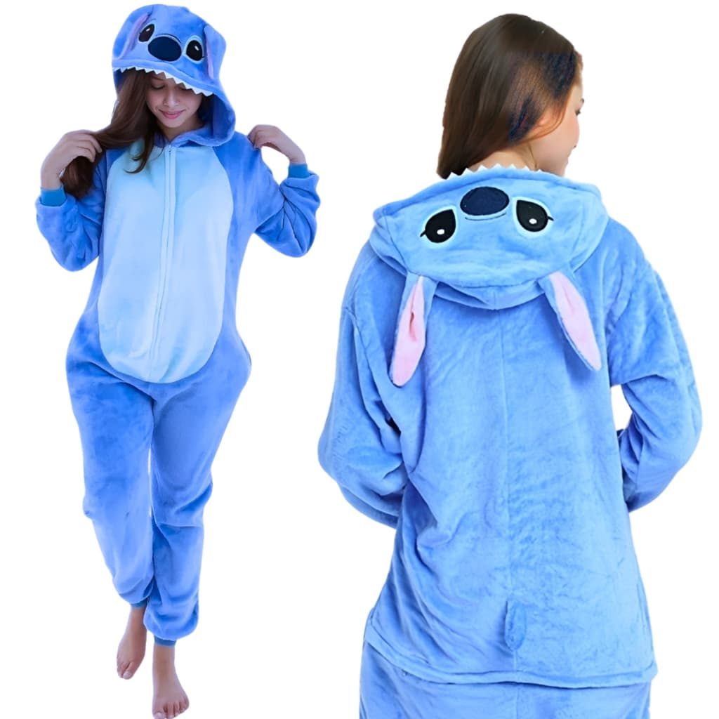 Macacão Stitch Adulto Unisex Peluciado quentinho