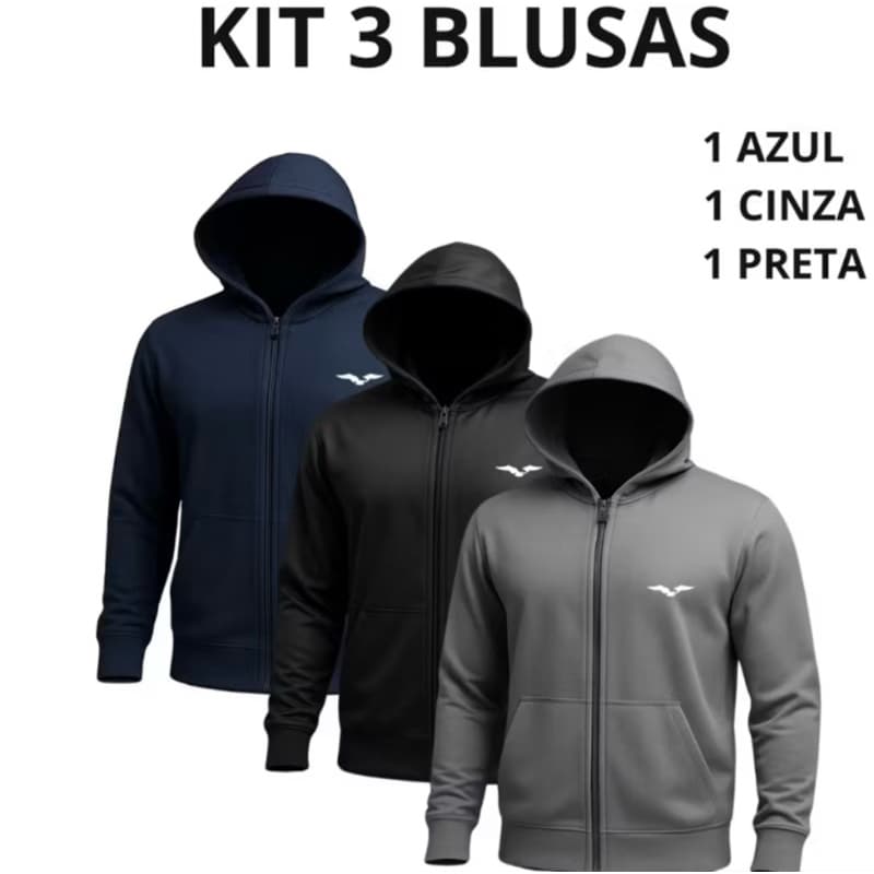 KIT 3 JAQUETAS JOGGER FLANELADA