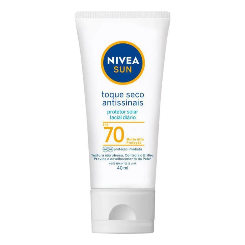 PROTETOR SOLAR TOQUE SECO ANTISSINAIS FPS70 NIVEA SUN 40ML