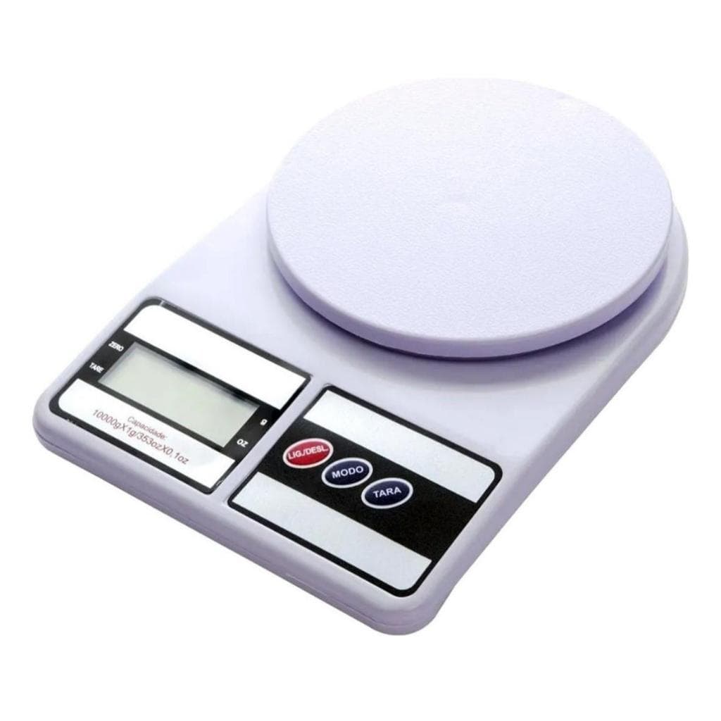 Balança Digital De Cozinha Confeitaria De Precisão Até 10kg Cor Branco