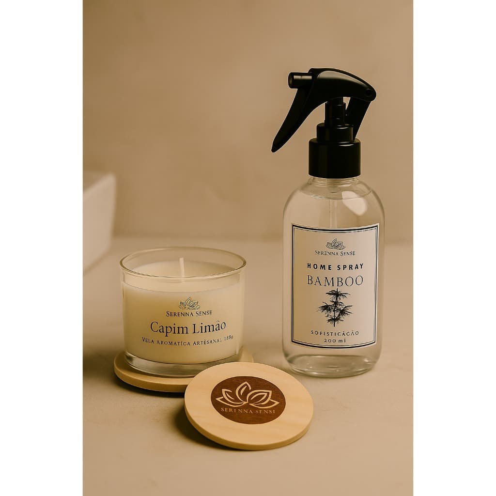 kit Vela Aromática 120gr +  Home Spray 250ml