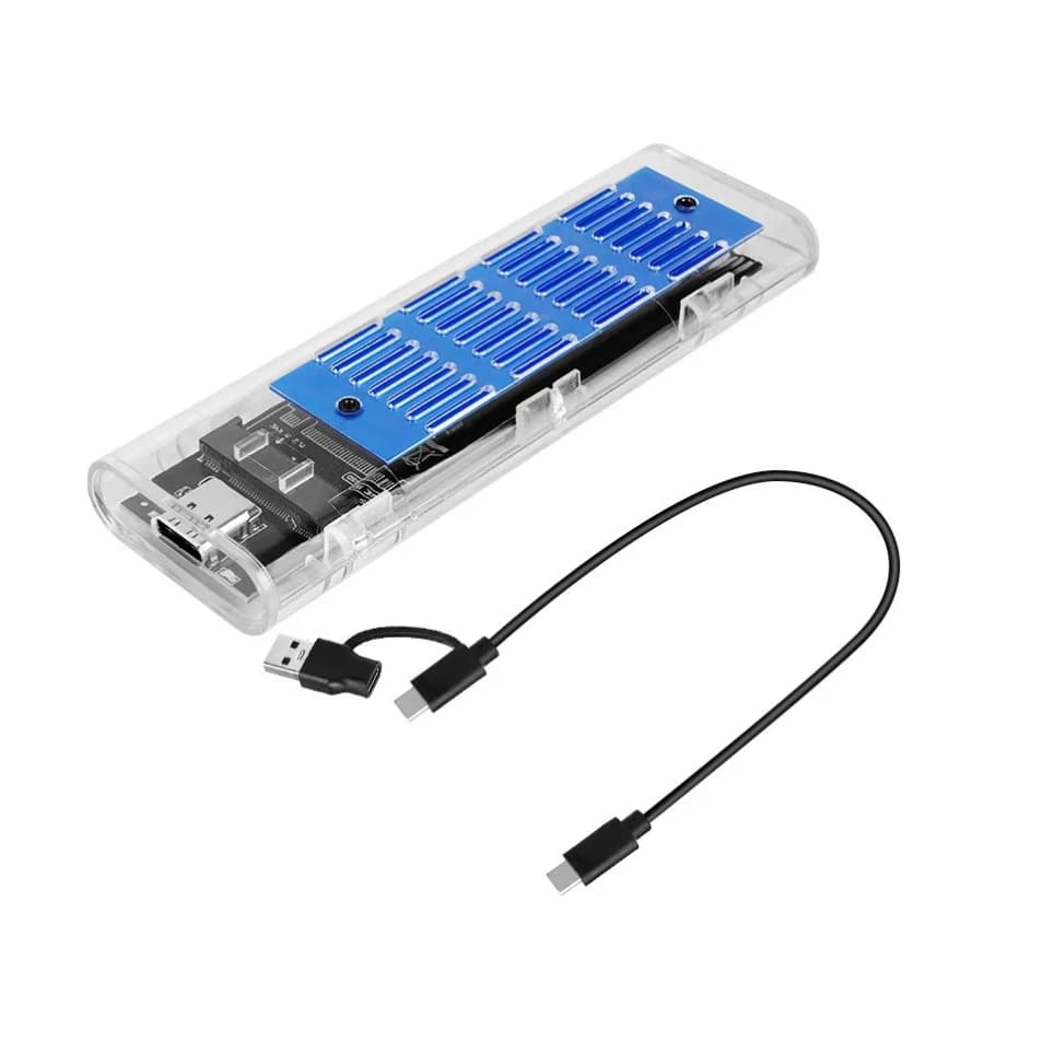 Adaptador Case SSD M.2 SATA PCIe NVMe NV2 USB 3.1 10Gbps | Compatível com NVMe e SATA