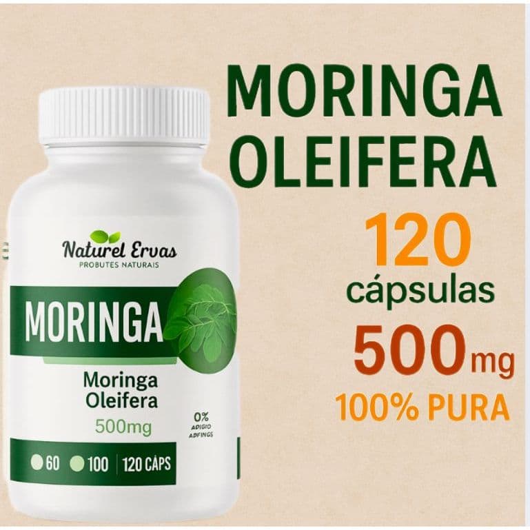 Moringa Planta Oleifera 120 Capsulas 100% Pura planta da vida