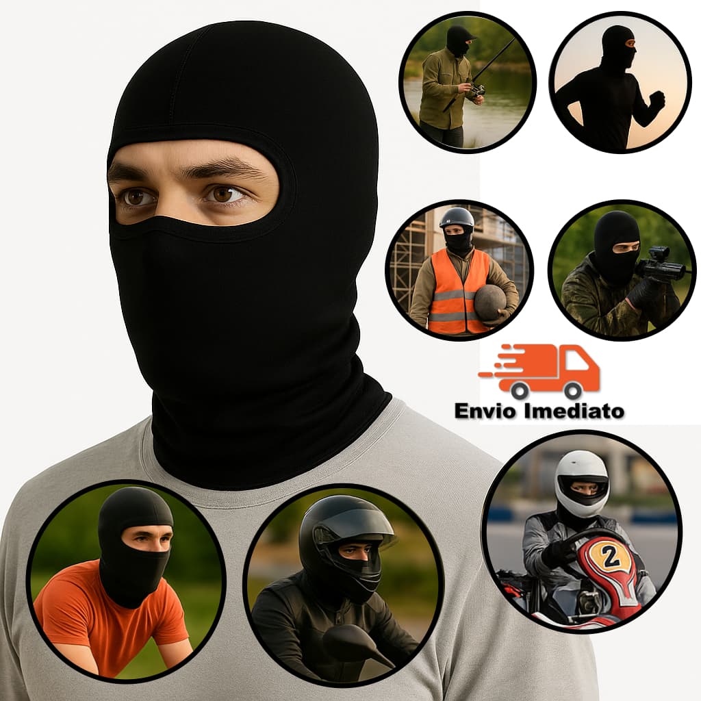 Kit 4 Balaclava Touca Ninja Gorro Térmico Motoqueiro Proteção ao Frio Intenso UV50+