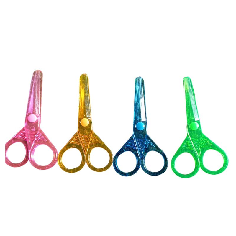 Kit 10/20/30 Tesoura Infantil Plástico Corte De Papel Para Crianças