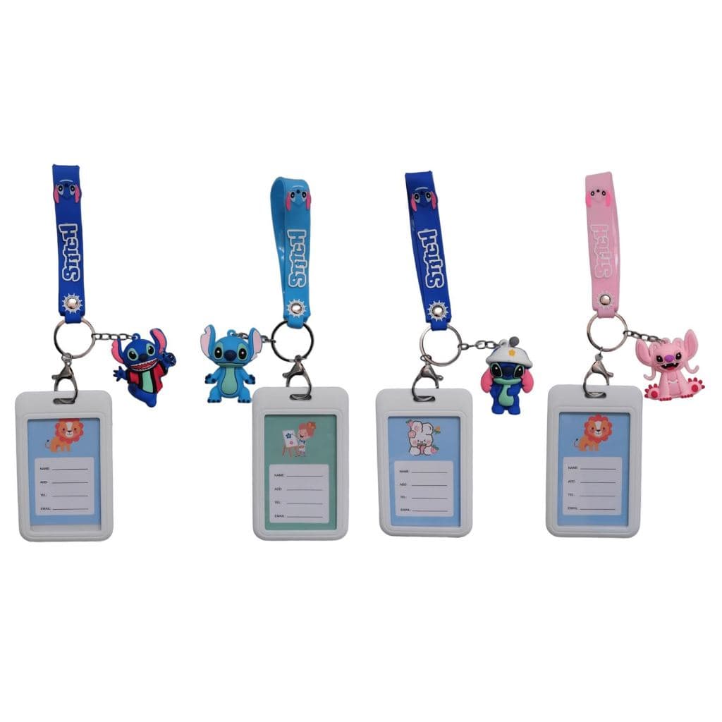 Chaveiro Emborrachado Stitch com Tag Identificadora | Ideal p/ Mochila Infantil  Escolar Viagem